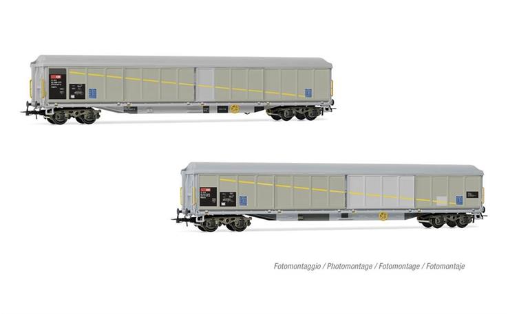 Rivarossi HR6650 Schiebewandwagen-Set 2-tlg Habils mit Flicken SBB, H0