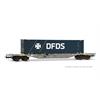 Rivarossi HR6704 Containerwagen DFDS der Hupac, H0