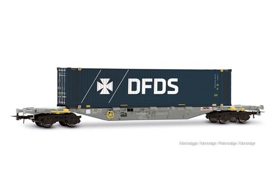 Rivarossi HR6704 Containerwagen DFDS der Hupac, H0