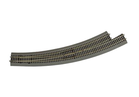 Roco 42566 Bogenweiche links BWl9/10 mit Hand­antrieb, mit Bettung, H0