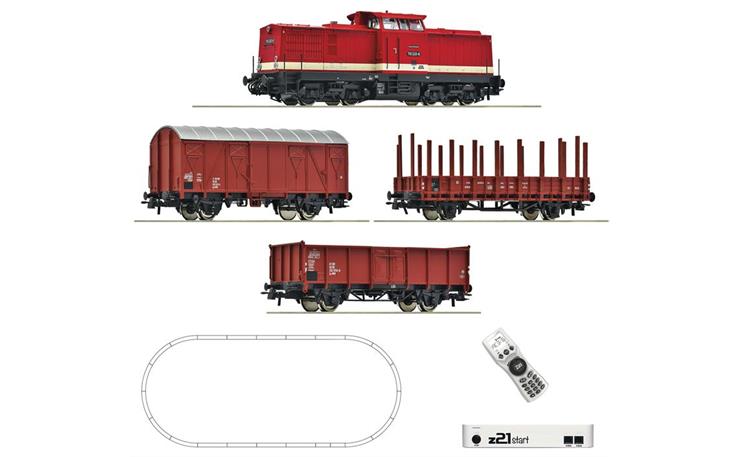 Roco 5110009 z21 start Digitalset: Diesellokomotive BR 110 mit Güterzug DR, H0 DC Digital