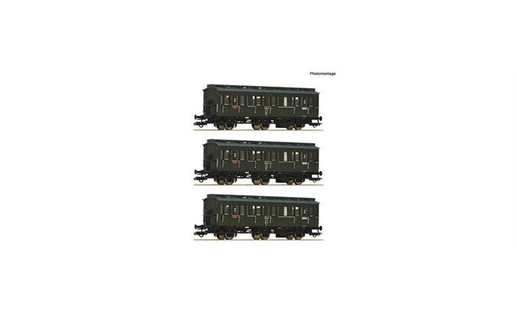 Roco 6200100 3er Set Abteilwag. PKP