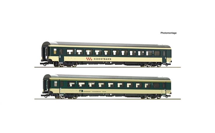 Roco 6200213 Set 2: Reisezugwagen "Voralpen-Express" 2-tlg SOB/BT, H0
