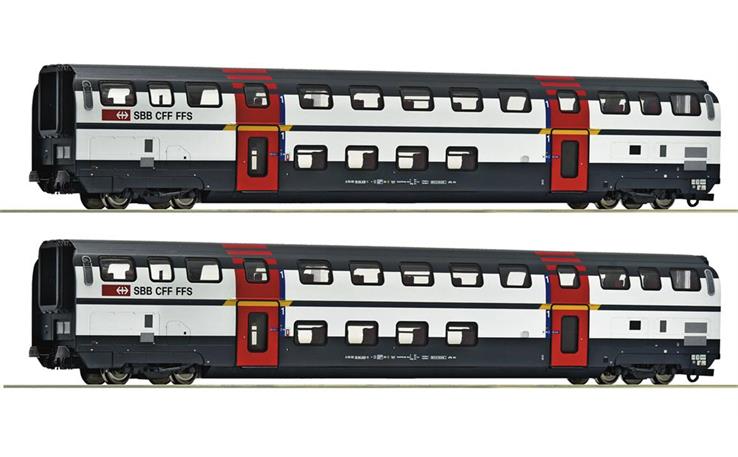 Roco 6200215 2er Set 1. Kl. Doppelstockwagen IC2000
