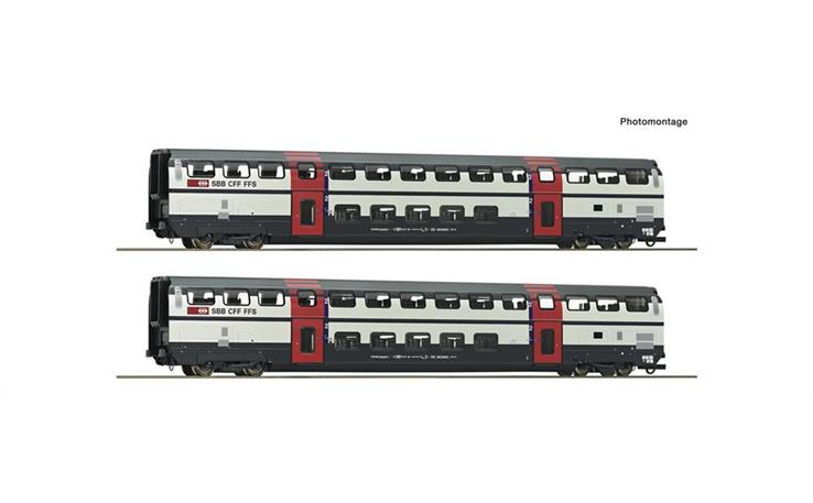 Roco 6200216 2er Set 2. Kl. Doppelstockwagen IC2000 #1
