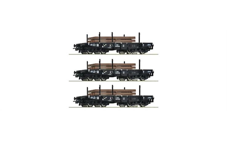 Roco 6600016 3er Set Schwerlastwag. NS
