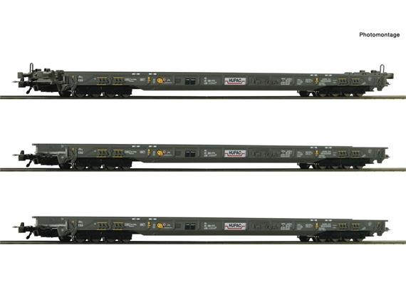 Roco 6600092 Rollende Autobahn Set 3-tlg HUPAC, H0