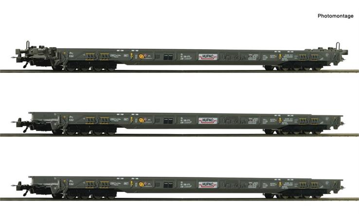 Roco 6600092 Rollende Autobahn Set 3-tlg HUPAC, H0