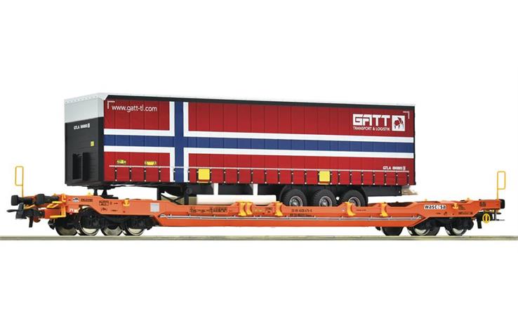 Roco 6600108 Taschenwagen, Gattung Sdgnss/T5 der Wascosa, H0