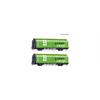 Roco 6600114 2er Set Schiebewandwag. Green Cargo