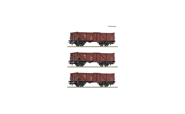 Roco 6600115 3er Set off. Gueterwag. DR
