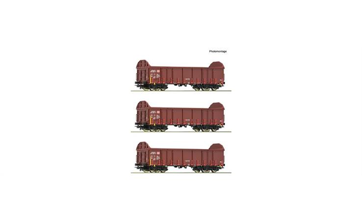 Roco 6600131 3er Set Gueterwag. Ealos-t DB-A