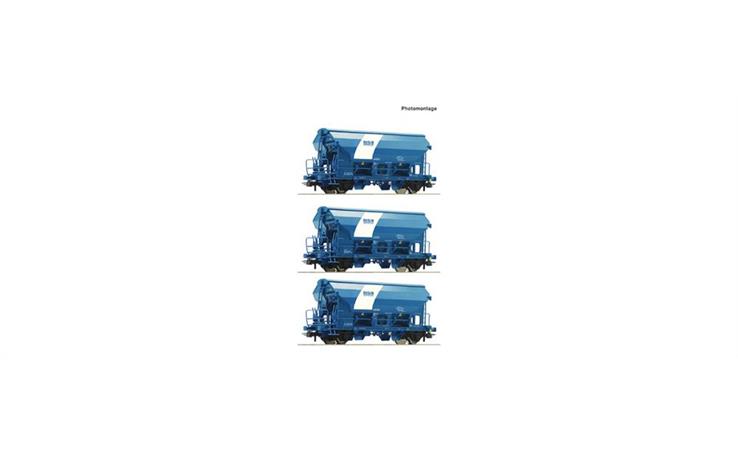 Roco 6600134 3er Set Schwenkdachwag. Tds Du