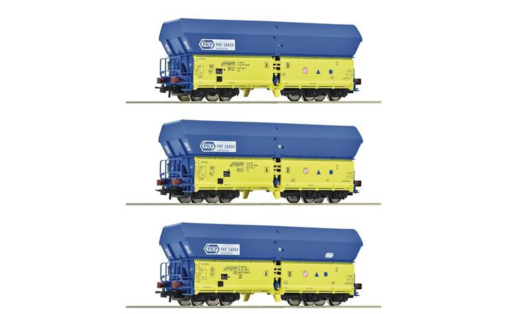 Roco 6600136 Selbstentladewagen-Set 3-tlg PKP, H0