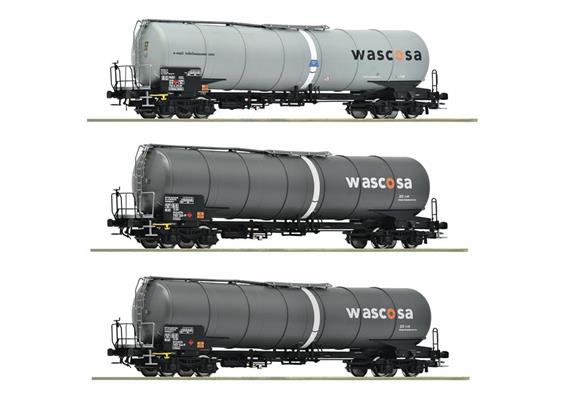Roco 6600143 Kesselwagen-Set 3-tlg Wascosa, H0