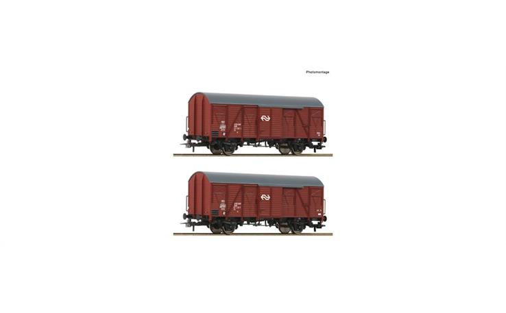 Roco 6600151 2er Set ged. Gueterwag. NS
