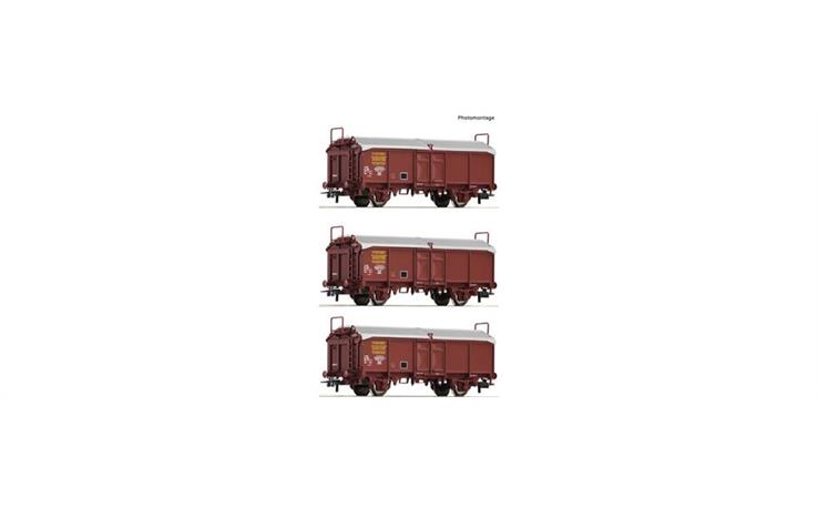 Roco 6600173 3er Set Schiebedachwag. SNCF