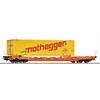 Roco 6600178 Taschenwagen T5 Wascosa + Nothegger Container, H0