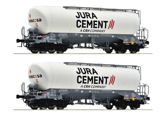 Roco 6600191 Silowagen-Set 2-tlg Jura Cement/Wascosa, H0