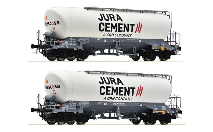 Roco 6600191 Silowagen-Set 2-tlg Jura Cement/Wascosa, H0