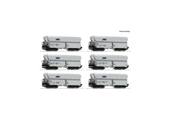 Roco 6600220 6er Set Selbstentladewagen GATX