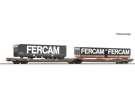 Roco 6600235 Doppeltaschenwagen T3000e Hupac+Fercam