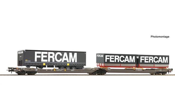 Roco 6600235 Doppeltaschenwagen T3000e Hupac+Fercam