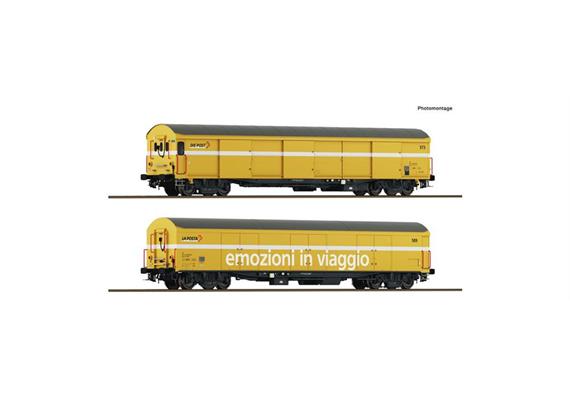 Roco 6600243 2er Set Postwagen Post gelb