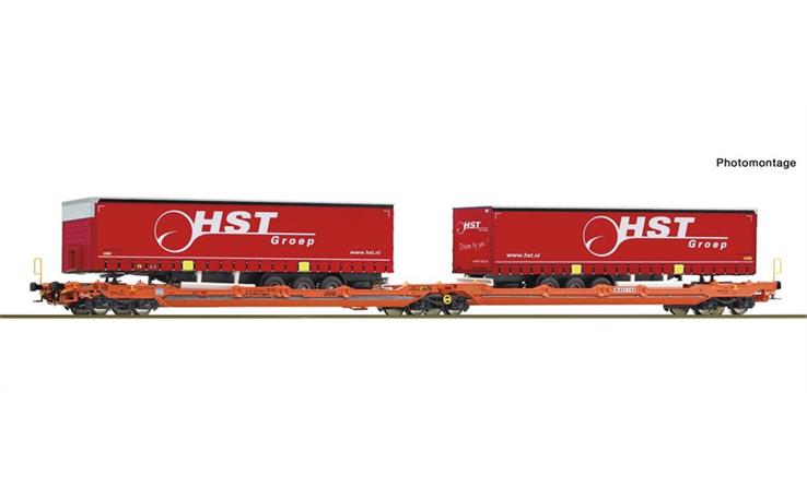 Roco 6600260 Doppeltaschenwagen T3000e Wascosa + HST Trailer, H0