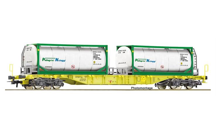 Roco 6600279 Containertragwagen GATX mit Pellegrini Tankcontainer, H0