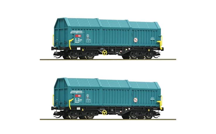 Roco 6680014 Teleskophaubenwagen Set 2-tlg SBB, Spur TT