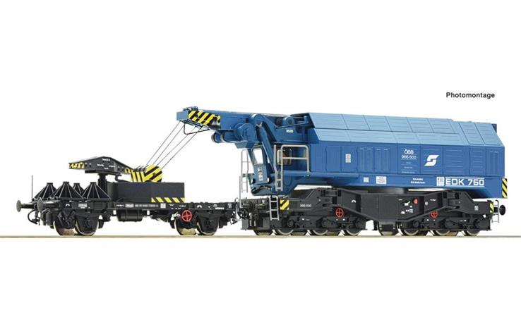 Roco 7310069 Digitalkran EDK 750 ÖBB blau DC-Snd