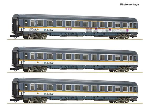 Roco 74018 Eurofima-Wagenset 3-tlg alex, H0