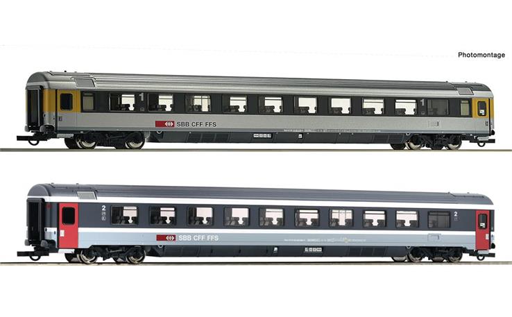 Roco 74023 EuroCity-Wagen Set 2-tlg EC 7 SBB, H0 - Set 3