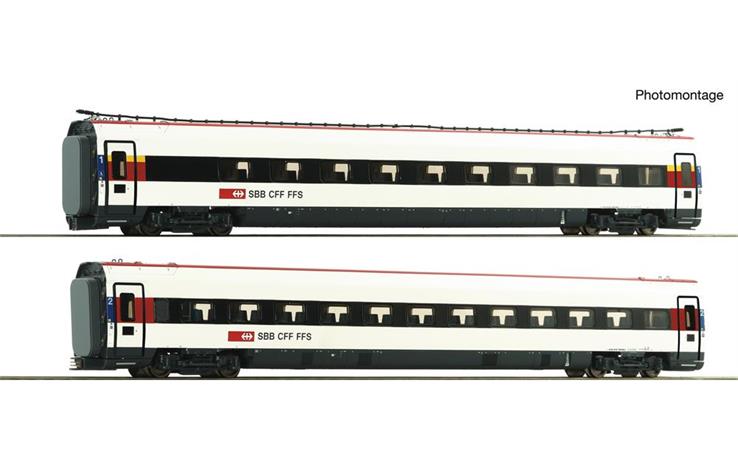 Roco 7700037 Ergänzungsset 2-tlg zum ICN Triebzug SBB, H0 DC