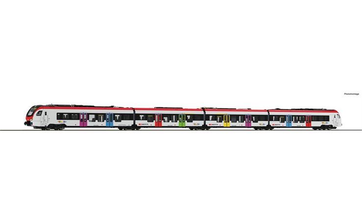 Roco 7700043 E-Triebzug 4-tlg "Flirt Evo" RABe 533 Thurbo, H0 DC