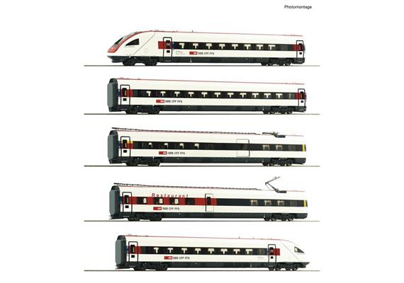Roco 7710036 E-Triebzug ICN 5-tlg SBB, H0 DC Digital Sound