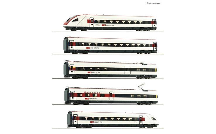 Roco 7710036 E-Triebzug ICN 5-tlg SBB, H0 DC Digital Sound