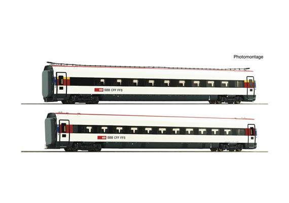 Roco 7710037 Ergänzungsset 2-tlg zum ICN Triebzug SBB, H0 DC