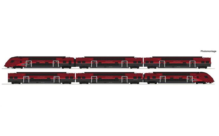 Roco 7710039 6er Set Railjet Doppelstock ÖBB DC-Snd. + Innenbeleuchtung