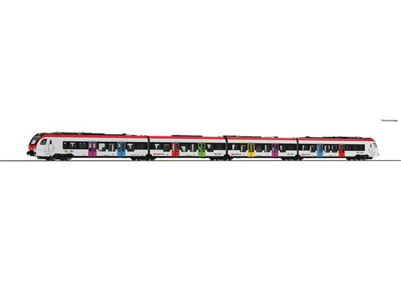 Roco 7710043 E-Triebzug 4-tlg "Flirt Evo" RABe 533 Thurbo, H0 DC Digital Sound
