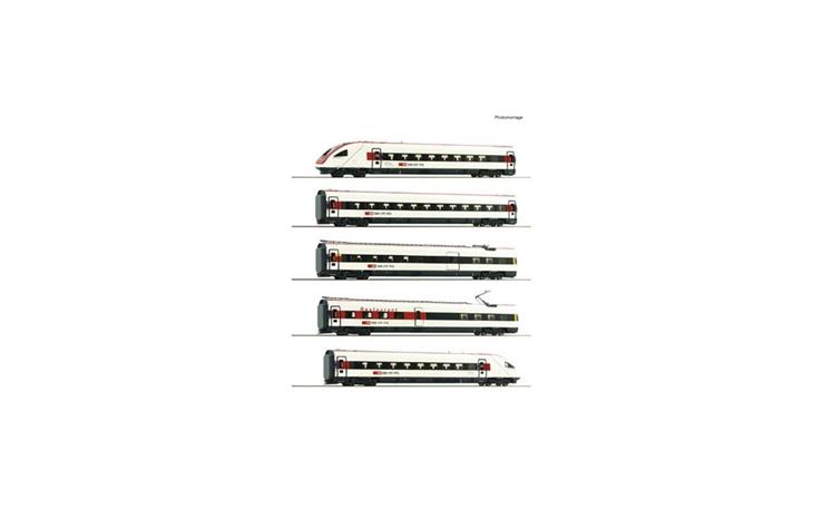 Roco 7720036 5er Set Triebzug ICN SBB AC-Snd. + Innenbeleuchtung