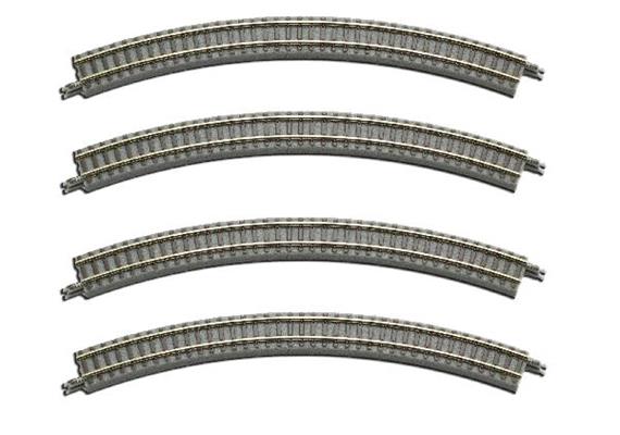 Rokuhan 7297004 Gleis gebogen R220-45° - 4 Stück im Blister