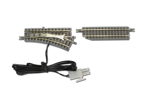 Rokuhan 7297023 Elektrische Weiche rechts R127-26 + 1 Stück Gleis gerade 55mm