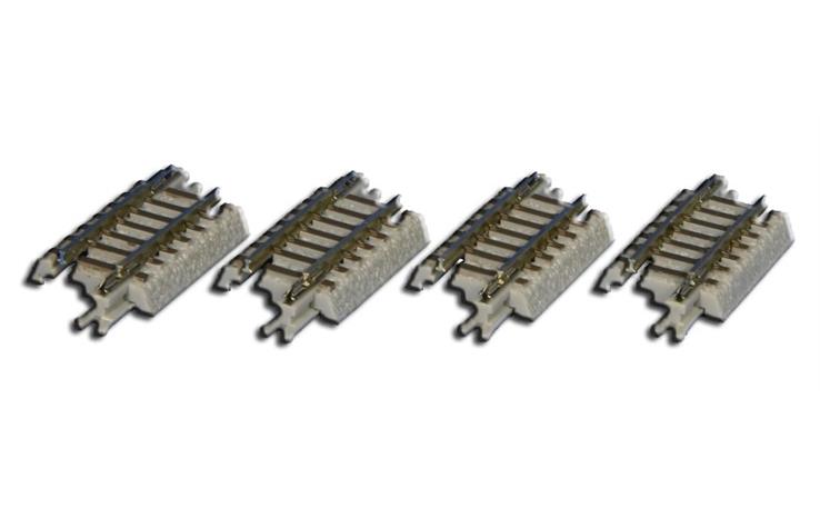 Rokuhan 7297030 Gleis gerade, 25 mm - 4 Stück im Blister