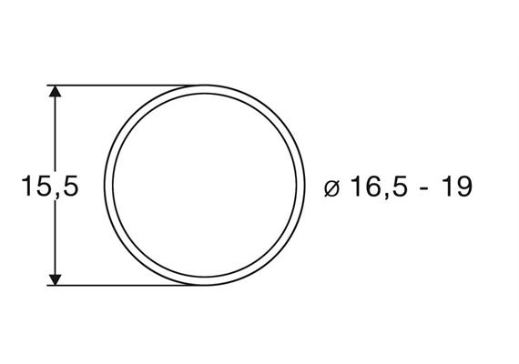 Schlüsselanhänger rot "Davos" Omega-V, Metall