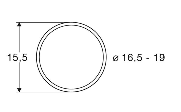 Schlüsselanhänger rot "Davos" Omega-V, Metall