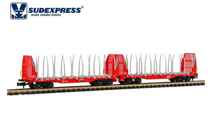 Sudexpress N657002 Gigawood-Wagen Sggmrrs der Ibercargo, Spur N