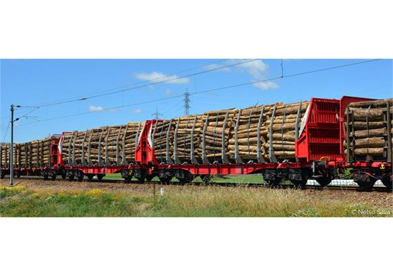 Sudexpress N657002 Gigawood-Wagen Sggmrrs der Ibercargo, Spur N