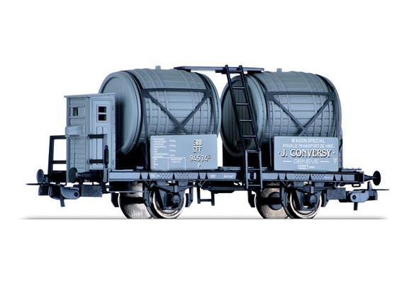 Tillig 76660 Weinfasswagen mit Bremserhaus "J. Conversy, Geneve" SBB, H0